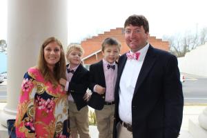 Zach, his wife Kasey, and their twins Zeb and Jax